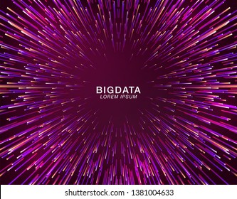 Abstract radial lines geometric background
