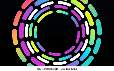 Abstract radial lines motion element on black background, vector design eps 10, design for business, social media, web banner, creativity, and digital presentations background
