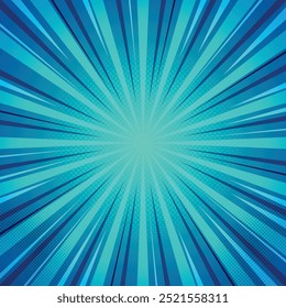 Abstract radial lines rays comic background