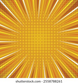 Abstract radial lines rays comic background