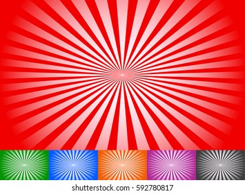 Abstract radial lines (starburst, sunburst) circular pattern