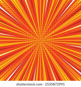 Abstractas radial naranja brillante rayas rayas fondo retro