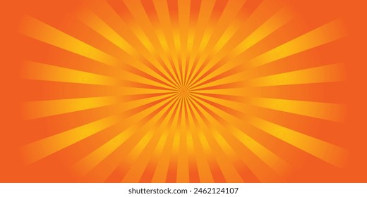 Fondo Abstractas radial naranja Sunburst Pattern. Fondo de sol
