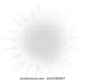 Patrón radial Abstractas de puntos negros sobre un fondo blanco