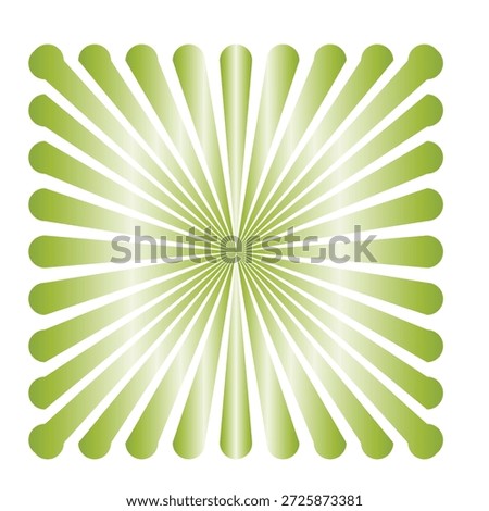 Abstract radial pattern with bright green and white light emanating outwards.