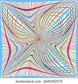 Abstract radial pattern. Swirl line vortex. Geometric motion art. Vector dynamic illustration.