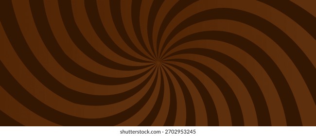 Fondo de impresión de ondas psicodélicas radiales Abstractas. Patrón trippy de los años 70. Patrón de remolino de acrílico de mármol marrón. Textura líquida de café o chocolate.
