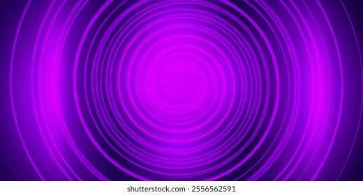 Abstract radial purple circle background, modern glowing neon backdrop for presentation background, social media post, music album cover template, banner and poster.