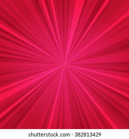 Abstract radial rays pink background. Vector illustration. EPS10. Transparency used.