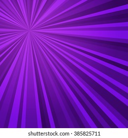 Abstract radial rays violet background. Vector illustration. EPS10.
