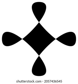 Abstract radial shape, design element vector