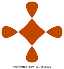 Abstract radial shape, design element vector