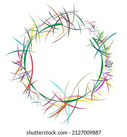 Abstract radial shape, design element vector