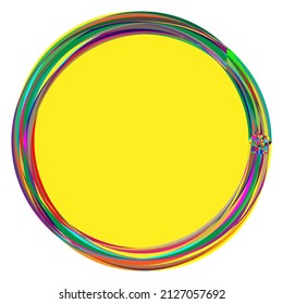 Abstract radial shape, design element vector
