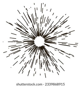 Abstract radial speed motion black lines, star burst background, grunge stamp style. EPS 10 vector file included