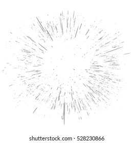 Líneas negras de movimiento de velocidad radial abstracta, fondo de ráfagas de estrella, estilo de sello grunge. Archivo vectorial EPS 10 incluido