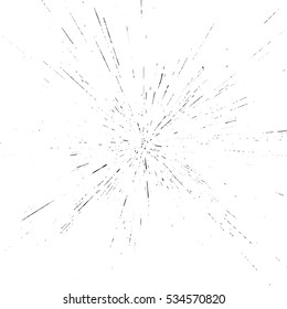 Abstract radial speed motion lines, star burst background, grunge stamp style. EPS 10 vector file included