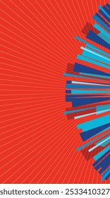 Abstract radial stripes blank wallpaper