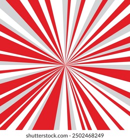 Abstract radial stripes rays retro background, vector illustration