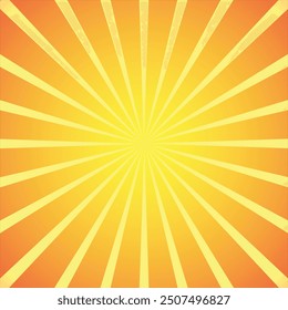 Abstract radial sun burst background. Retro style circular light scattered behind. Vector illustration.