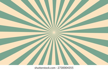 Abstract radial sunburst background with teal and beige rays, geometric pattern, retro minimal design, dynamic symmetry, and clean modern backdrop for creative layouts.