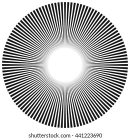 Abstract radial sunburst ray background in vector format.