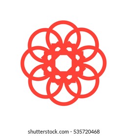 Abstract radial vector Logotype. It can also be seen as a flower.