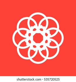 Abstract radial vector Logotype. It can also be seen as a flower.