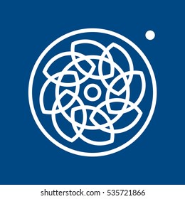 Abstract radial vector Logotype. It can also be seen as a drill, flower or a clutch (car part).