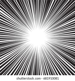 Abstract radial zoom line speed for comic background vector illustration.