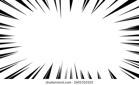 Abstract radial zoom speed light. comic book sun ray or star burst. explosion lines. vector fast burst illustration