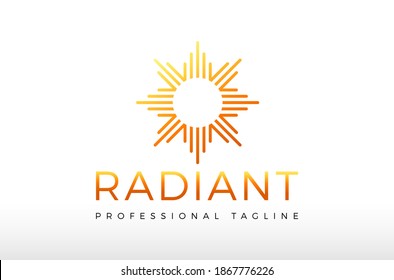 Abstract Radiant Energy Logo Design Vector Icon Illustrations.