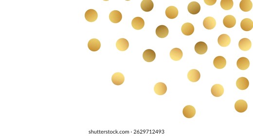 abstract Radiant Golden Glitter Particles and Shimmering Confetti Falling Gracefully on a Clean White Transparent Background for a Dazzling, Festive Atmosphere