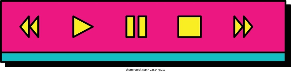 Abstrakte Funktastenelemente im Pop-Art-Stil