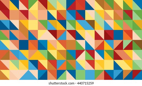 Abstract raibow colorful vector lowpoly of many triangles background for use in design.
