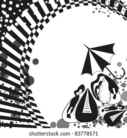 abstract railway station vector