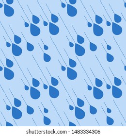 Abstract rain drop with trail seamless pattern isolated blue background suitable for wallpapers, background and page fill | EPS10 Vector