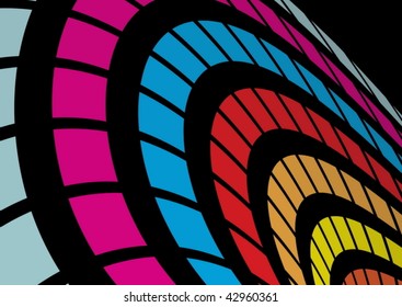 Abstract rainbow arc