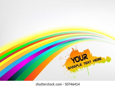 Abstract rainbow arrow banner. Clip-art