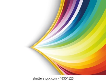 Abstract rainbow arrow banner. Vector illustration