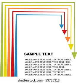 abstract rainbow arrow line background with space of your text