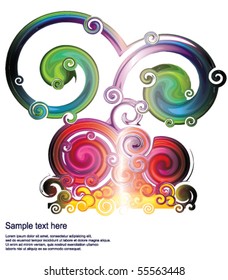 Abstract rainbow background