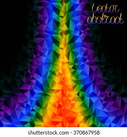 Abstract Rainbow Background. Colorful Triangular Elements for Your Design. Vector illustration