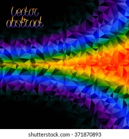 Abstract Rainbow Background. Colorful Triangular Elements for Your Design. Vector illustration