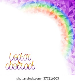 Abstract Rainbow Background. Colorful Triangular Elements for Your Design. Vector illustration