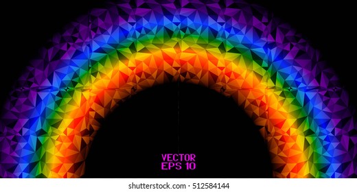 Abstract Rainbow Background. Colorful Triangular Elements for Your Design. Vector illustration