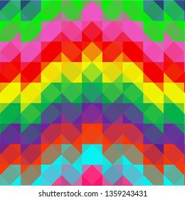 Abstract rainbow background consisting of colored triangles 