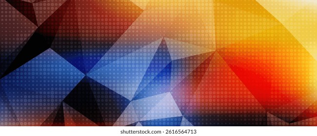 Abstract rainbow background consisting of colored triangles