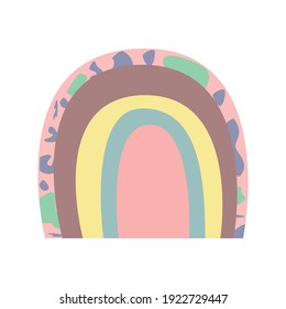 Abstract rainbow background for design nursery interior poster, brochure, wall decor, greeting card, party invitation, phone case, covering etc. Vector flat illustration