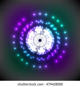 Abstract rainbow background in Disco party Style. Vector illustration